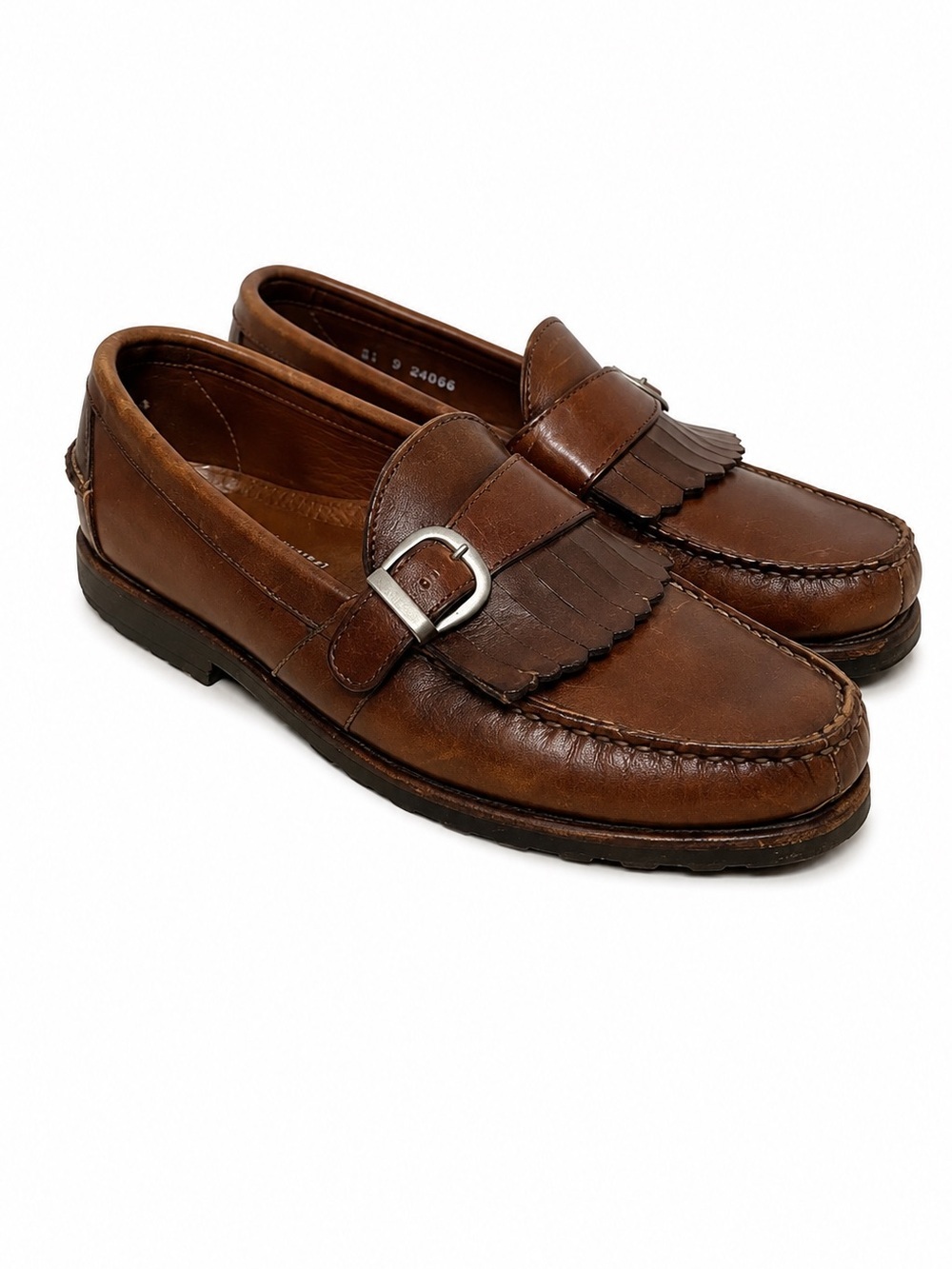 Allen Edmonds Waterbury Brown Leather Kiltie Buckle Loafers Men’s 9.5 D